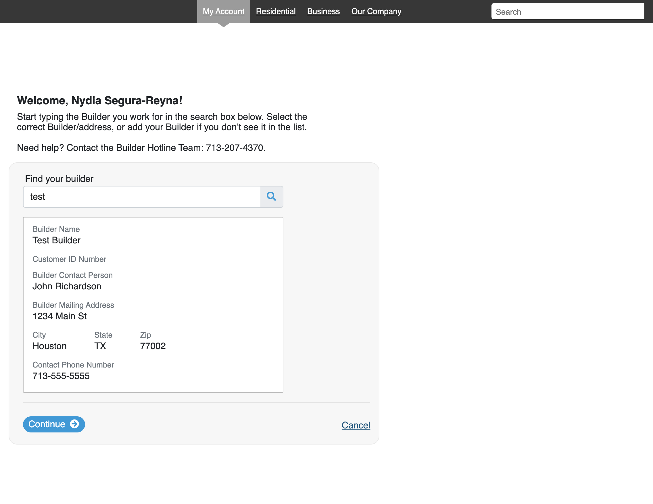 Picture of registration step 2
